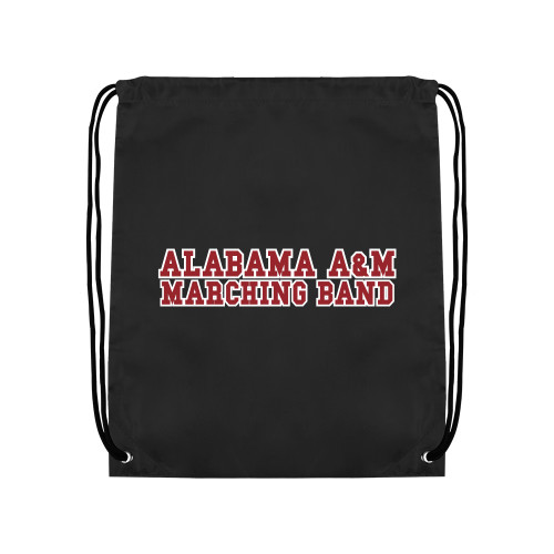  Black Drawstring Backpack - Alabama AM University Marching Band