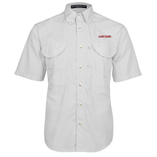  White Fishing Shirt Performance Short Sleeve - AAMU Band