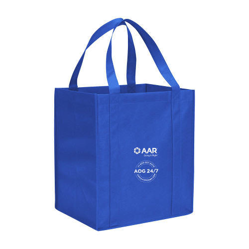 Non Woven Royal Grocery Tote-AOG 24 7 Co Brand