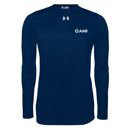 Under Armour Navy Long Sleeve Tech Tee-AAR