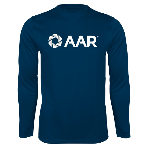 Navy Performance Long Sleeve Shirt-AAR