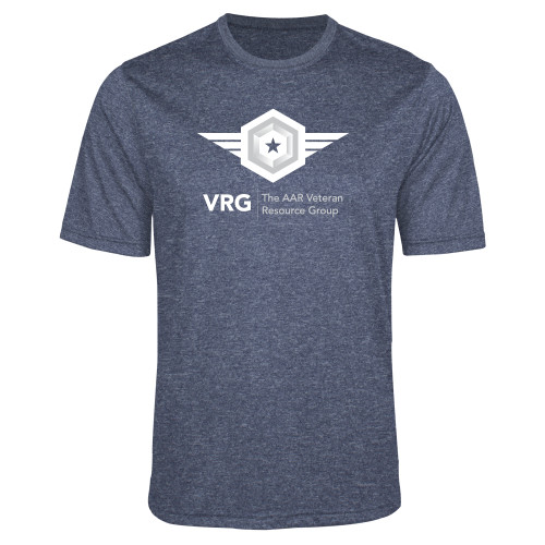 Navy Heather Performance Contender Tee-Veteran Resource Group