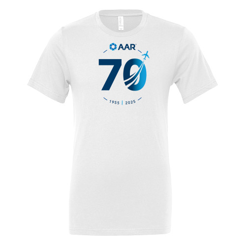 Bella + Canvas White Jersey Cotton T Shirt-AAR 70 Years