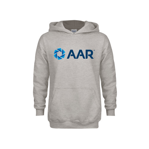 Youth Grey Fleece Hood-AAR
