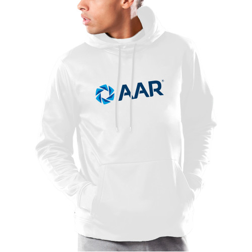 Under Armour White Armour Fleece Hoodie-AAR