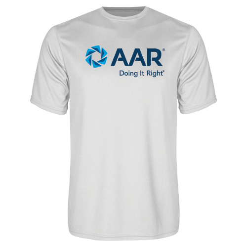 White Performance Tee-AAR Doing It Right