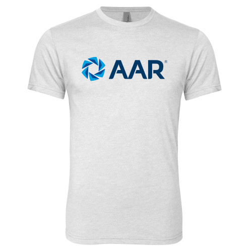 Next Level Heather White Triblend Tee-AAR