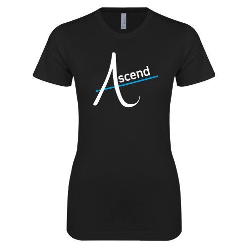 Next Level Womens Black Boyfriend Tee-Ascend