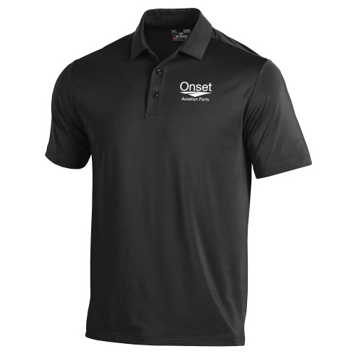 Under Armour Black Performance Polo-Onset Aviation Parts Stacked