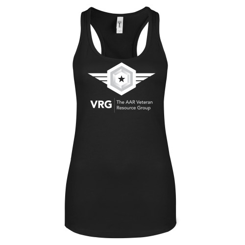 Next Level Womens Black Racerback Tank -Veteran Resource Group