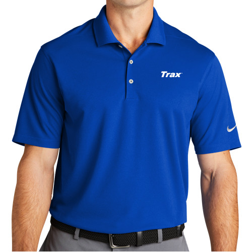 Nike Royal Dri Fit Micro Pique 2.0 Polo-Trax Wordmark