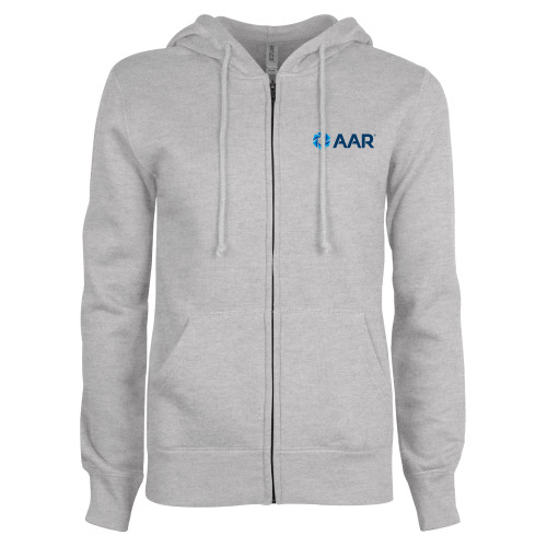 ENZA Womens Grey Fleece Full Zip Hoodie-AAR