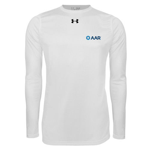 Under Armour White Long Sleeve Tech Tee-AAR