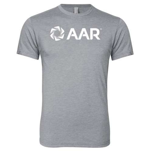 Next Level Heather Grey Triblend Tee-AAR