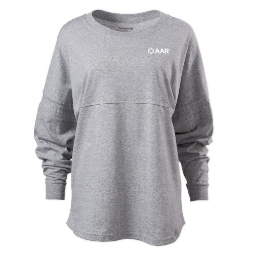 Boxercraft Womens Oxford Grey Heather Pom Pom Jersey Tee-AAR