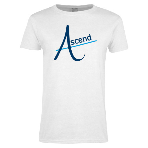 Womens White Short Sleeve Tee-Ascend
