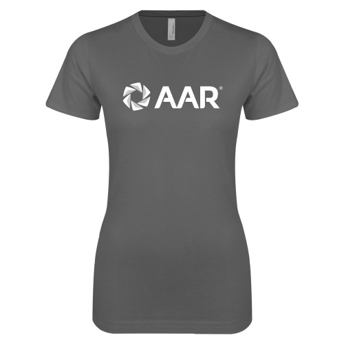 Next Level Womens Charcoal Boyfriend Tee-AAR