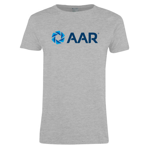 Womens Grey Short Sleeve Tee-AAR