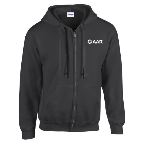 Charcoal Fleece Full Zip Hoodie-AAR