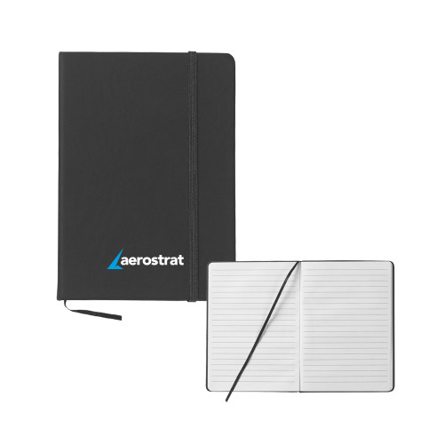 5x7 Black Hard Cover Journal-Aerostrat Wordmark
