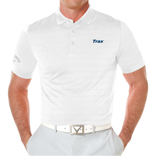 Callaway White Opti Vent Polo-Trax Wordmark