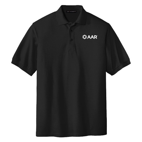 Extended Black Silk Touch Polo-AAR