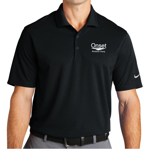 Nike Black Dri Fit Micro Pique 2.0 Polo-Onset Aviation Parts Stacked