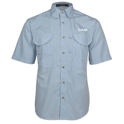 Light Blue Fishing Shirt Performance Short Sleeve -AAR