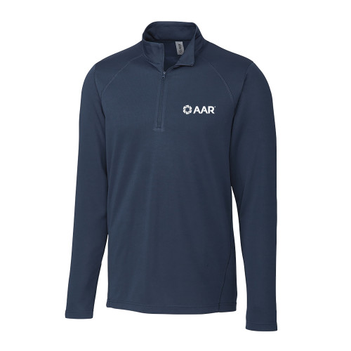 C&B Dark Navy Clique Ice Pique Half Zip-AAR