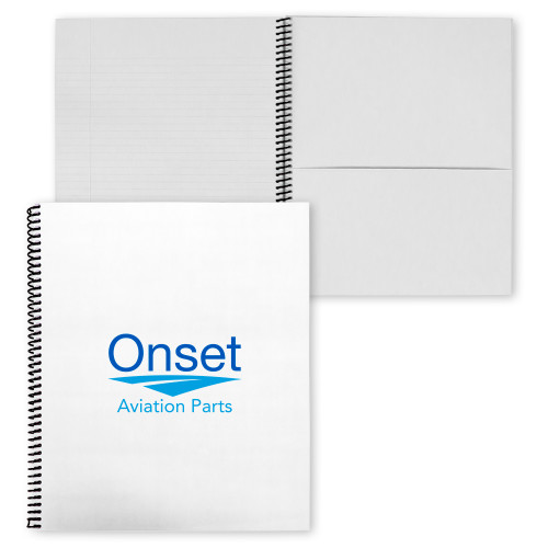 College Spiral Notebook w/Black Coil-Onset Aviation Parts Stacked