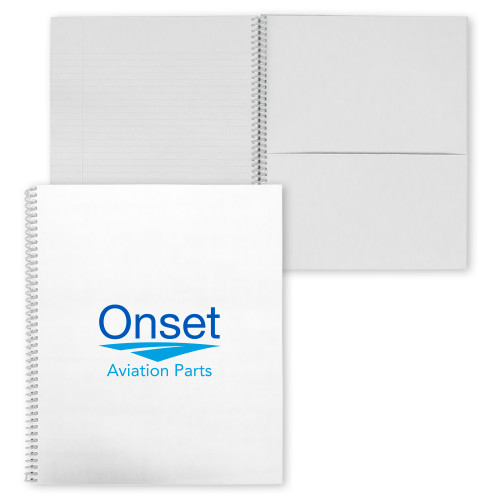 College Spiral Notebook w/Clear Coil-Onset Aviation Parts Stacked