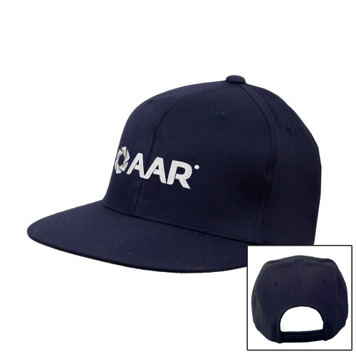 Navy Flat Bill Snapback Hat-AAR