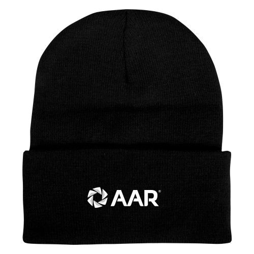 Black Knit Beanie w/Cuff-AAR