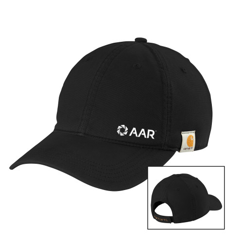 Carhartt Black Cotton Adjustable Canvas Hat-AAR