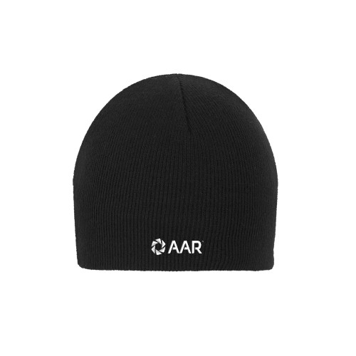 Black Knit Beanie-AAR