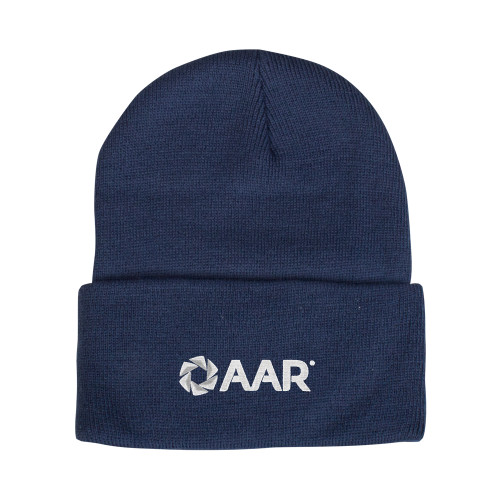 Steel Blue Knit Beanie w/Cuff-AAR