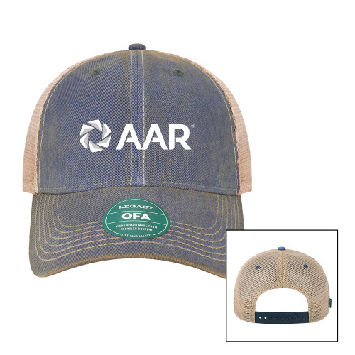 Legacy Blue/Khaki Old Favorite Trucker Hat-AAR