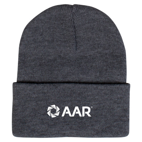 Grey Knit Beanie w/Cuff-AAR