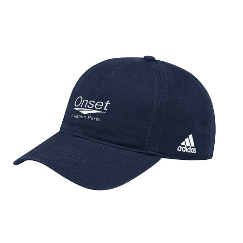 Adidas Navy Adjustable Washed Slouch-Onset Aviation Parts Stacked