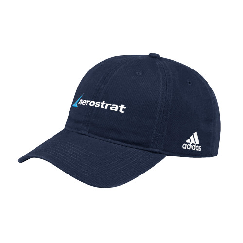 Adidas Navy Adjustable Washed Slouch-Aerostrat Wordmark