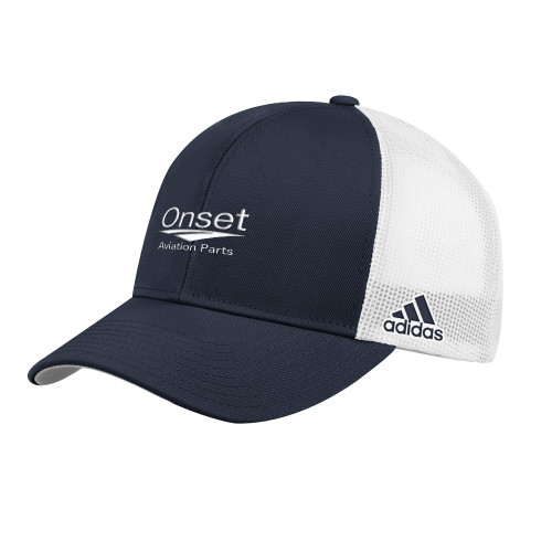 Adidas Navy Structured Adjustable Mesh Hat-Onset Aviation Parts Stacked