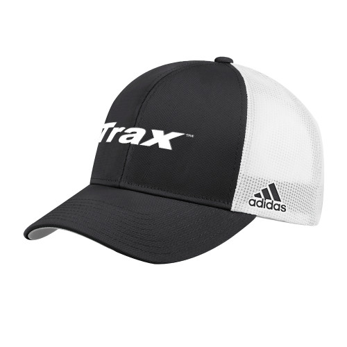 Adidas Black Structured Adjustable Mesh Hat-Trax Wordmark
