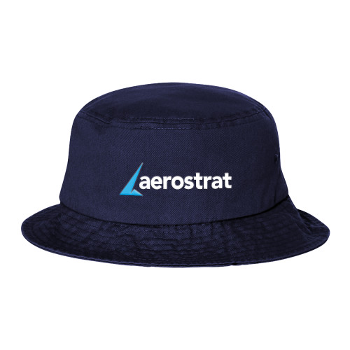 Sportsman Navy Bucket Hat-Aerostrat Wordmark