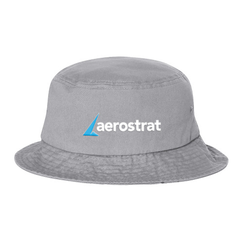 Sportsman Grey Bucket Hat-Aerostrat Wordmark