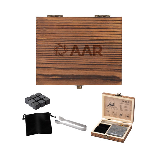 11 Piece Whiskey Stone Set-AAR Engraved
