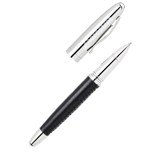 Bettoni Avante Black Rollerball Pen-Aerostrat Wordmark Engraved