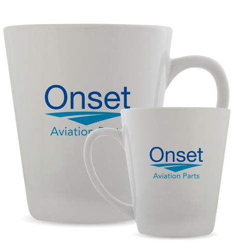 Full Color Latte Mug 12oz-Onset Aviation Parts Stacked