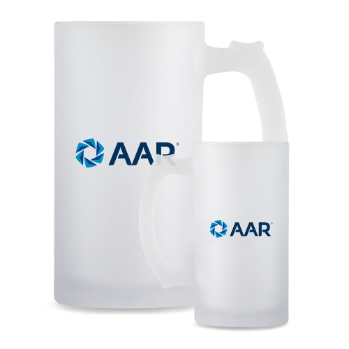 Full Color Decorative Frosted Glass Mug 16oz-AAR