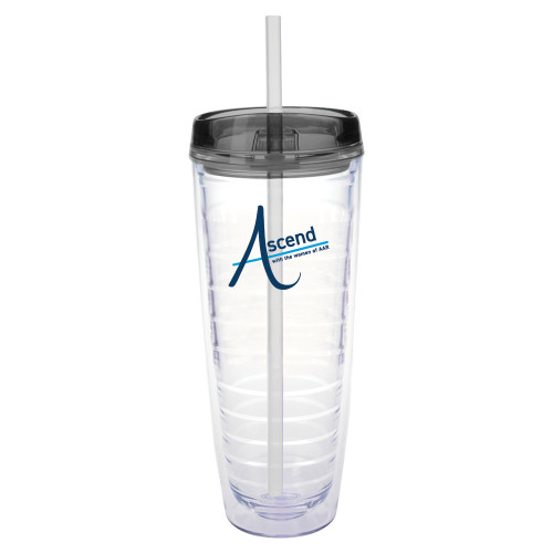 Tritan Double Wall Tumbler w/Charcoal Top 26oz-Ascend