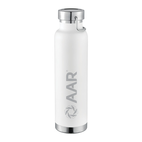 Thor Copper Vacuum Insulated White Bottle 22oz-AAR Engraved